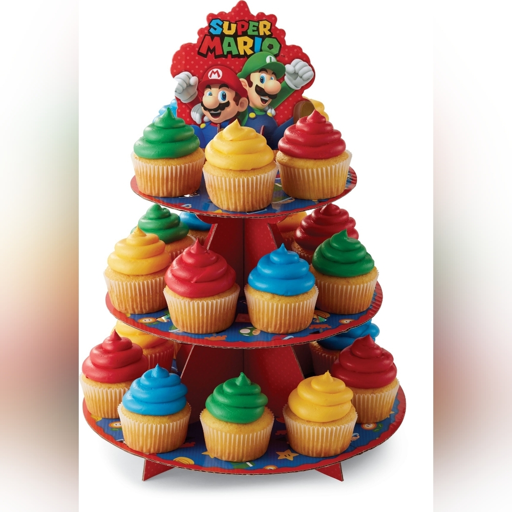 Nintendo Super Mario Bros Mario & Luigi 3-Tier Treat Stand